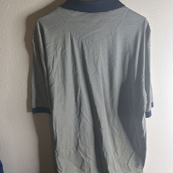 Peter Millar Golf Polo Pinehurst Collection L Blue & White - Picture 6 of 15